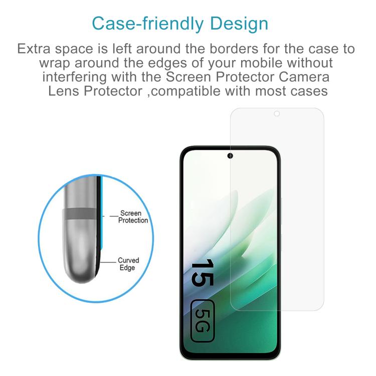 10pcs 0.26mm 9H 2.5D Tempered Glass Film, For Redmi 15 5G 169.5mm, For Xiaomi Poco C85 4G, For Redmi 15C 4G 171.5mm, For Redmi 15C 5G 173.1mm, For Redmi 15C 4G 173.1mm, For Xiaomi Redmi 13x, For Xiaomi Redmi A5 4G 173.3mm                               ...