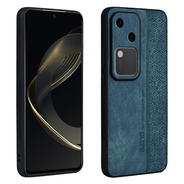 For vivo S18 AZNS 3D Embossed Skin Feel Phone Case(Dark Green)
