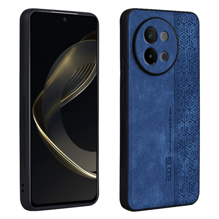 For vivo S18e AZNS 3D Embossed Skin Feel Phone Case(Sapphire Blue)