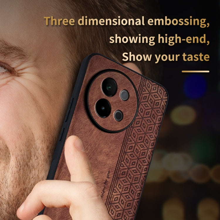 For vivo S18e AZNS 3D Embossed Skin Feel Phone Case(Sapphire Blue)