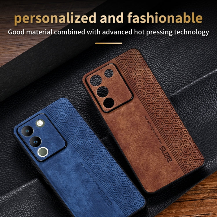 For vivo V29e 5G / Y200 5G AZNS 3D Embossed Skin Feel Phone Case(Dark Green)