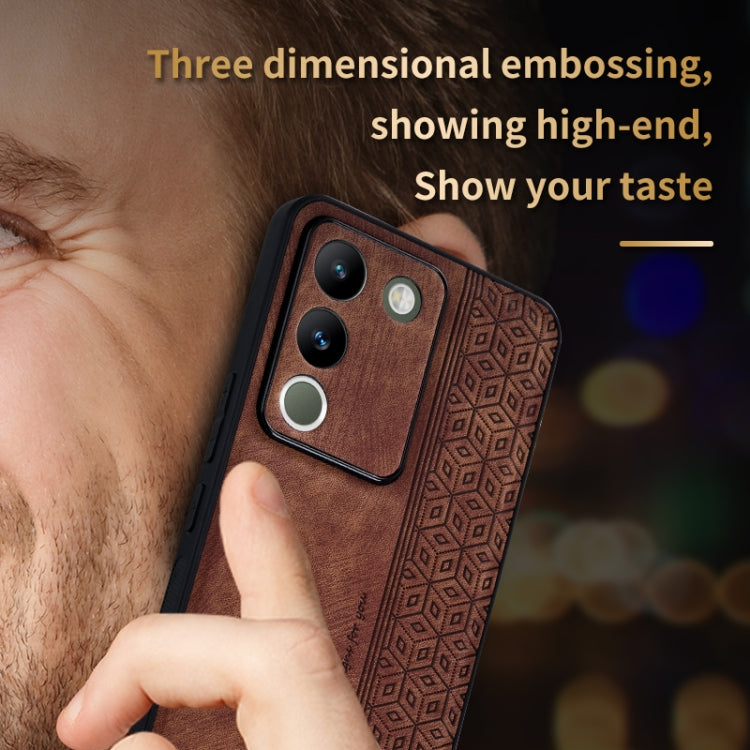 For vivo V29e 5G / Y200 5G AZNS 3D Embossed Skin Feel Phone Case(Sapphire Blue)
