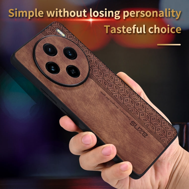 For vivo X100s AZNS 3D Embossed Skin Feel Phone Case(Black)