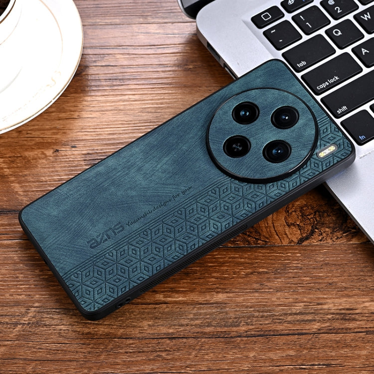 For vivo X100s AZNS 3D Embossed Skin Feel Phone Case(Dark Green)