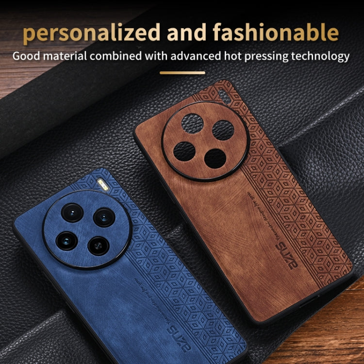 For vivo X100s AZNS 3D Embossed Skin Feel Phone Case(Dark Green)