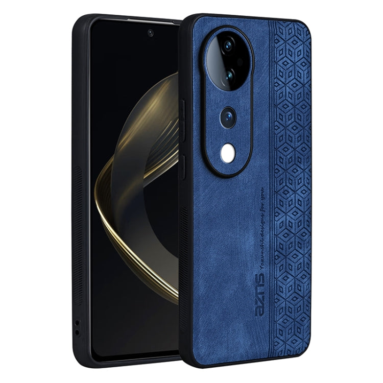 For vivo S19 Pro AZNS 3D Embossed Skin Feel Phone Case(Sapphire Blue)