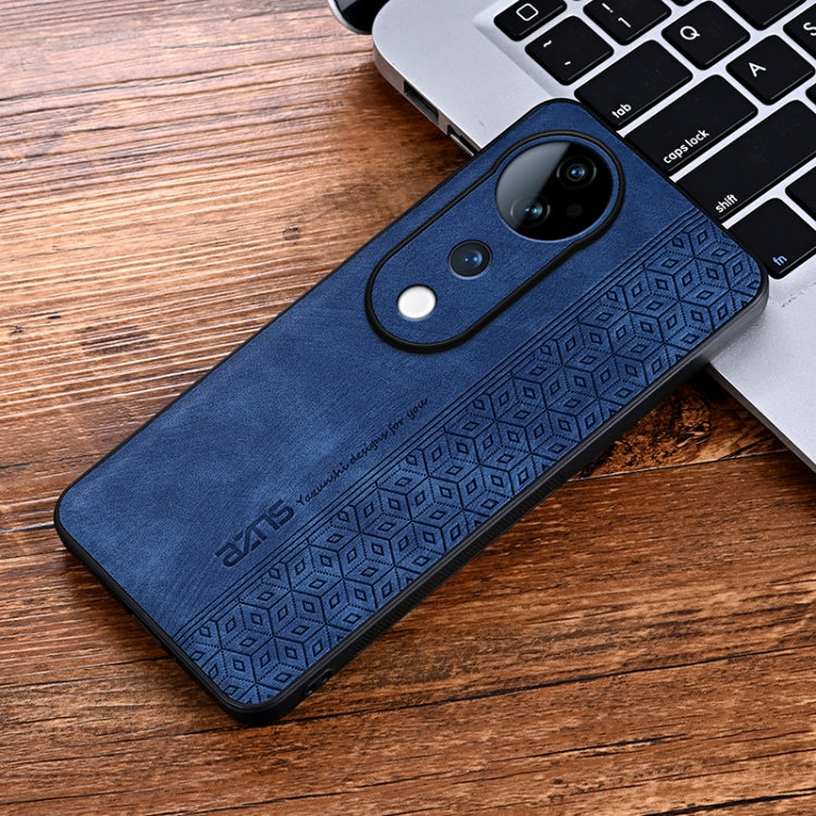 For vivo S19 Pro AZNS 3D Embossed Skin Feel Phone Case(Sapphire Blue)