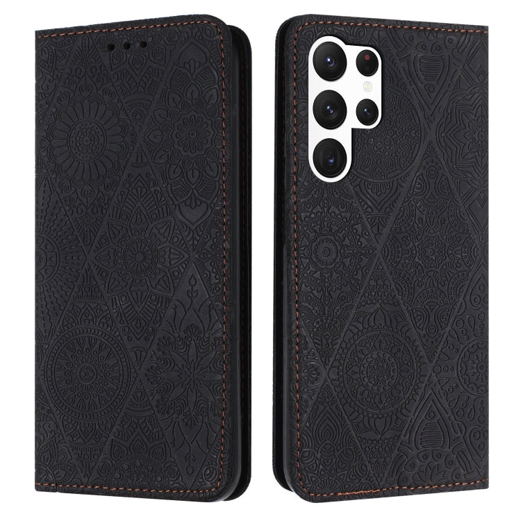 Ethnic Embossed Adsorption Leather Phone Case, For Samsung Galaxy S23 5G, For Samsung Galaxy S23 Ultra 5G, For Samsung Galaxy S22 5G, For Samsung Galaxy S22+ 5G