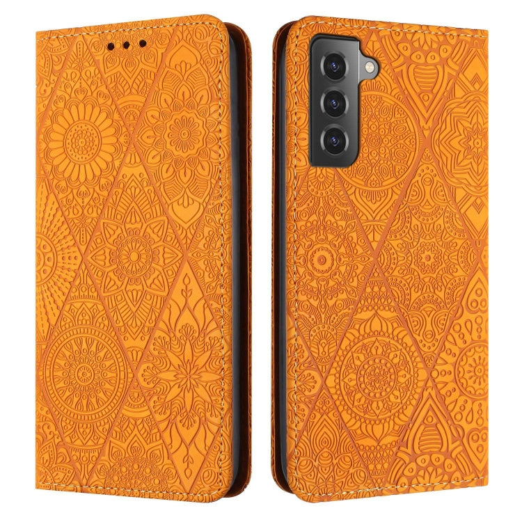 Ethnic Embossed Adsorption Leather Phone Case, For Samsung Galaxy S21 FE 5G, For Samsung Galaxy S20, For Samsung Galaxy S20+, For Samsung Galaxy S20 FE