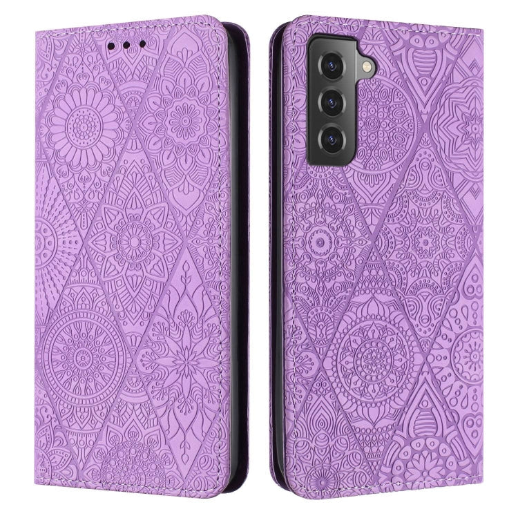 Ethnic Embossed Adsorption Leather Phone Case, For Samsung Galaxy S21 FE 5G, For Samsung Galaxy S20, For Samsung Galaxy S20+, For Samsung Galaxy S20 FE