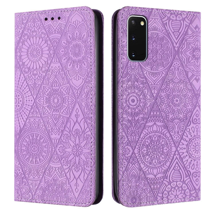 Ethnic Embossed Adsorption Leather Phone Case, For Samsung Galaxy S21 FE 5G, For Samsung Galaxy S20, For Samsung Galaxy S20+, For Samsung Galaxy S20 FE