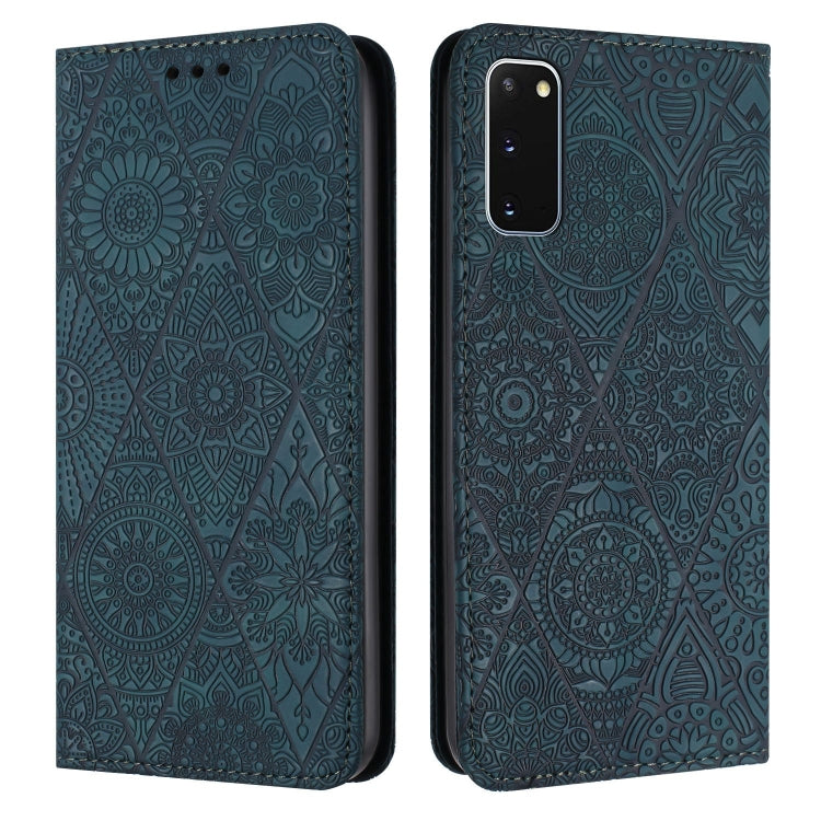 Ethnic Embossed Adsorption Leather Phone Case, For Samsung Galaxy S21 FE 5G, For Samsung Galaxy S20, For Samsung Galaxy S20+, For Samsung Galaxy S20 FE