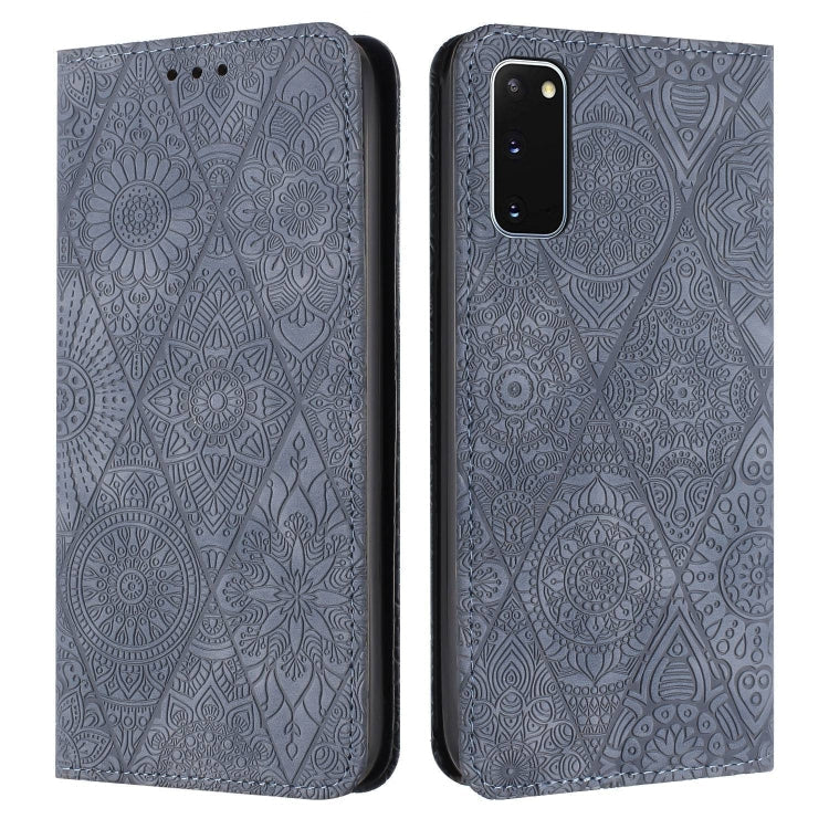 Ethnic Embossed Adsorption Leather Phone Case, For Samsung Galaxy S21 FE 5G, For Samsung Galaxy S20, For Samsung Galaxy S20+, For Samsung Galaxy S20 FE