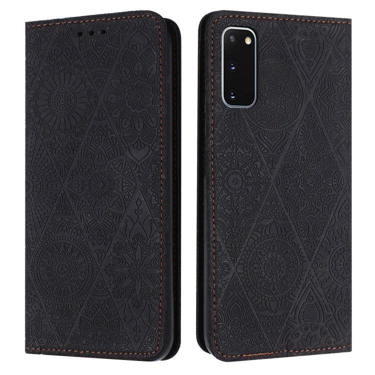 Ethnic Embossed Adsorption Leather Phone Case, For Samsung Galaxy S21 FE 5G, For Samsung Galaxy S20, For Samsung Galaxy S20+, For Samsung Galaxy S20 FE