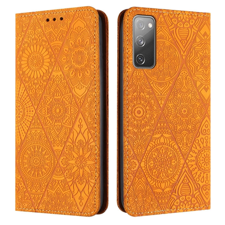 Ethnic Embossed Adsorption Leather Phone Case, For Samsung Galaxy S21 FE 5G, For Samsung Galaxy S20, For Samsung Galaxy S20+, For Samsung Galaxy S20 FE