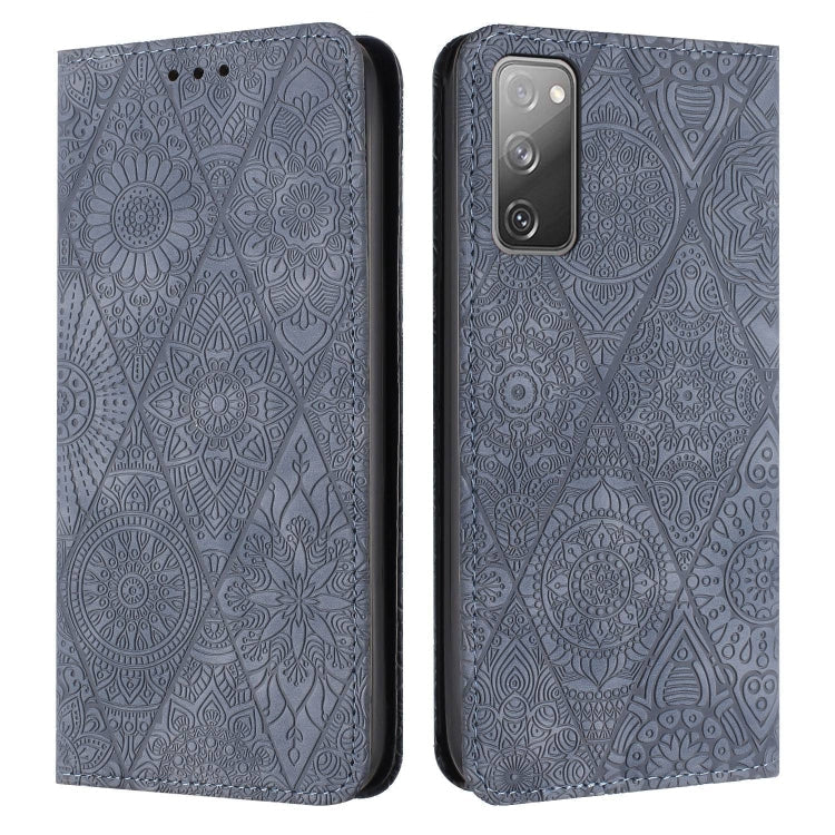 Ethnic Embossed Adsorption Leather Phone Case, For Samsung Galaxy S21 FE 5G, For Samsung Galaxy S20, For Samsung Galaxy S20+, For Samsung Galaxy S20 FE