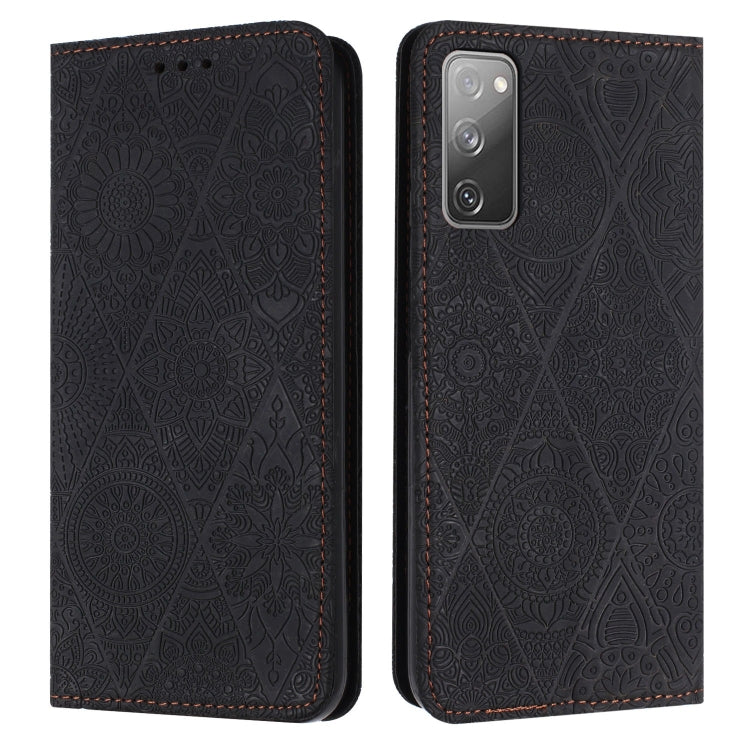 Ethnic Embossed Adsorption Leather Phone Case, For Samsung Galaxy S21 FE 5G, For Samsung Galaxy S20, For Samsung Galaxy S20+, For Samsung Galaxy S20 FE