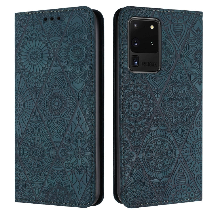 Ethnic Embossed Adsorption Leather Phone Case, For Samsung Galaxy S20 Ultra, For Samsung Galaxy A02s 166mm, For Samsung Galaxy A03s 166mm, For Samsung Galaxy A12 5G