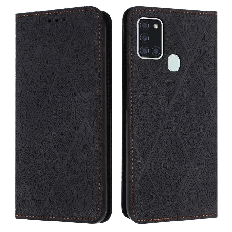 Ethnic Embossed Adsorption Leather Phone Case, For Samsung Galaxy A13 4G/5G, For Samsung Galaxy A14 4G/5G, For Samsung Galaxy A21s, For Samsung Galaxy A22 4G