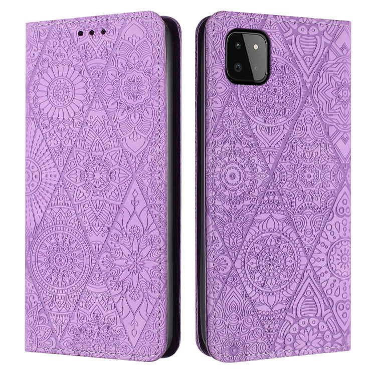 Ethnic Embossed Adsorption Leather Phone Case, For Samsung Galaxy A22 5G, For Samsung Galaxy A23, For Samsung Galaxy A24 4G, For Samsung Galaxy A32 4G