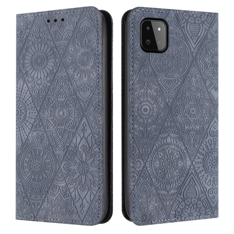 Ethnic Embossed Adsorption Leather Phone Case, For Samsung Galaxy A22 5G, For Samsung Galaxy A23, For Samsung Galaxy A24 4G, For Samsung Galaxy A32 4G