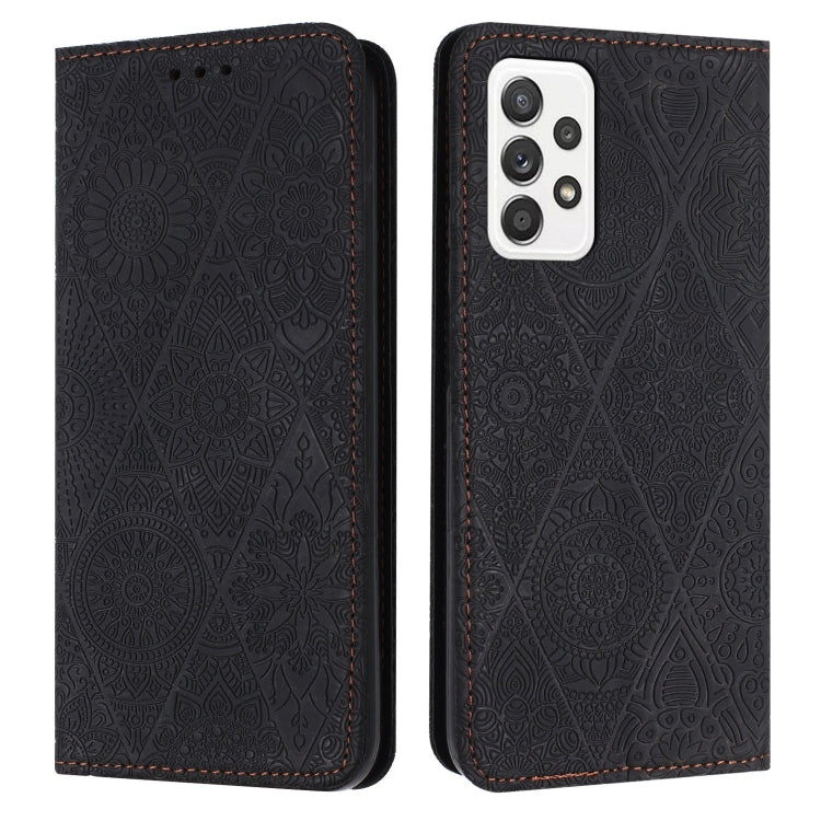 Ethnic Embossed Adsorption Leather Phone Case, For Samsung Galaxy A22 5G, For Samsung Galaxy A23, For Samsung Galaxy A24 4G, For Samsung Galaxy A32 4G