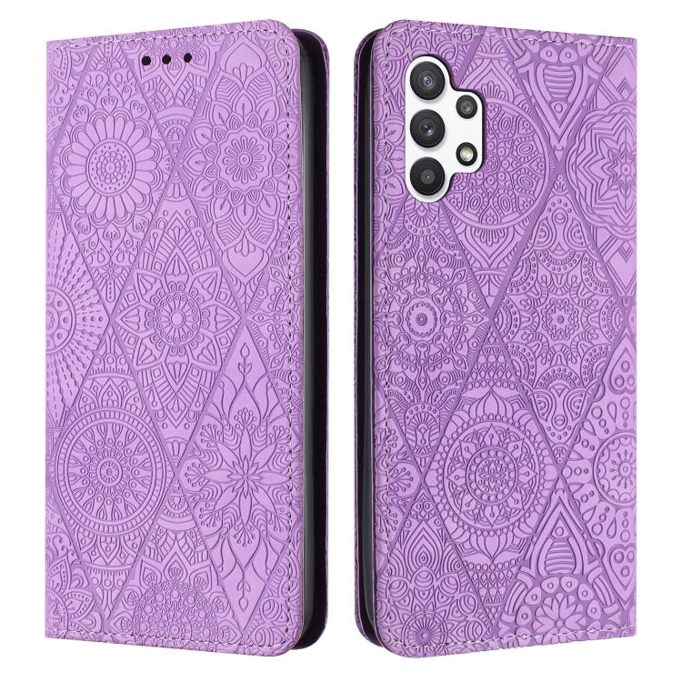 Ethnic Embossed Adsorption Leather Phone Case, For Samsung Galaxy A32 5G, For Samsung Galaxy A33, For Samsung Galaxy A34, For Samsung Galaxy A42 5G