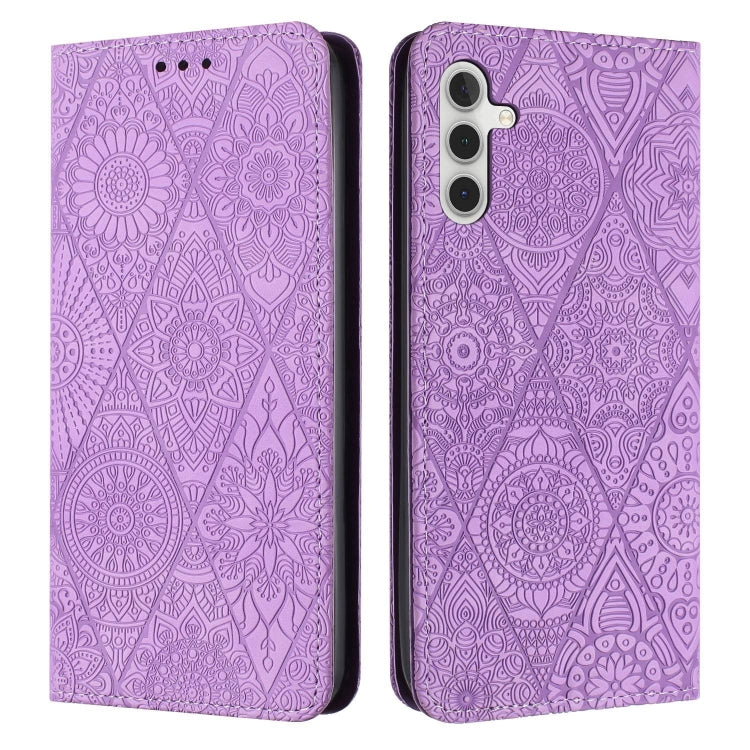 Ethnic Embossed Adsorption Leather Phone Case, For Samsung Galaxy A32 5G, For Samsung Galaxy A33, For Samsung Galaxy A34, For Samsung Galaxy A42 5G