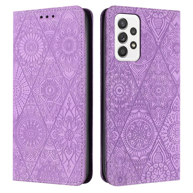 Ethnic Embossed Adsorption Leather Phone Case, For Samsung Galaxy A73 5G, For Samsung Galaxy S10, For Samsung Galaxy S10+, For Samsung Galaxy S10e