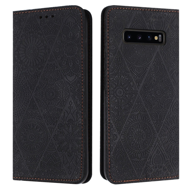Ethnic Embossed Adsorption Leather Phone Case, For Samsung Galaxy A73 5G, For Samsung Galaxy S10, For Samsung Galaxy S10+, For Samsung Galaxy S10e