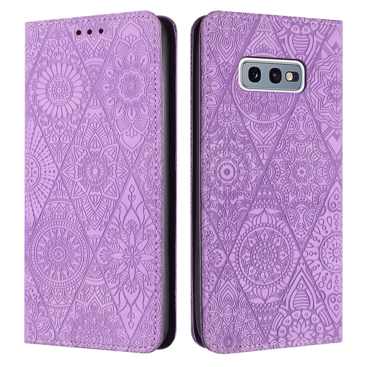 Ethnic Embossed Adsorption Leather Phone Case, For Samsung Galaxy A73 5G, For Samsung Galaxy S10, For Samsung Galaxy S10+, For Samsung Galaxy S10e