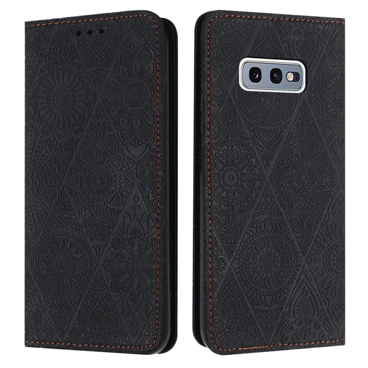 Ethnic Embossed Adsorption Leather Phone Case, For Samsung Galaxy A73 5G, For Samsung Galaxy S10, For Samsung Galaxy S10+, For Samsung Galaxy S10e