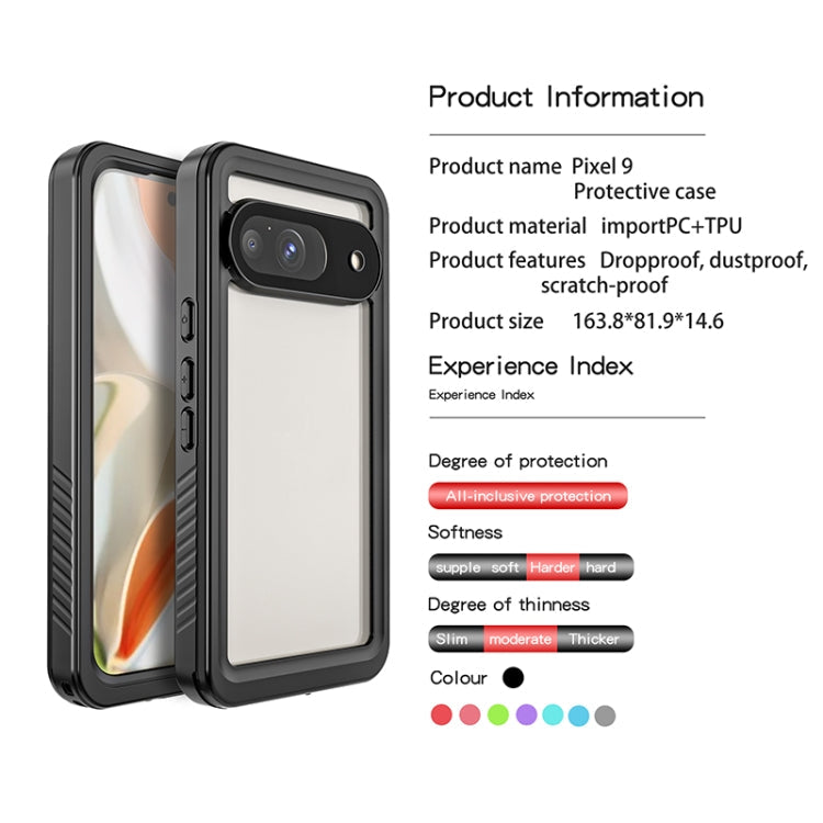 For Google Pixel 9 RedPepper Shockproof IP68 Waterproof PC + TPU Protective Case(Black)