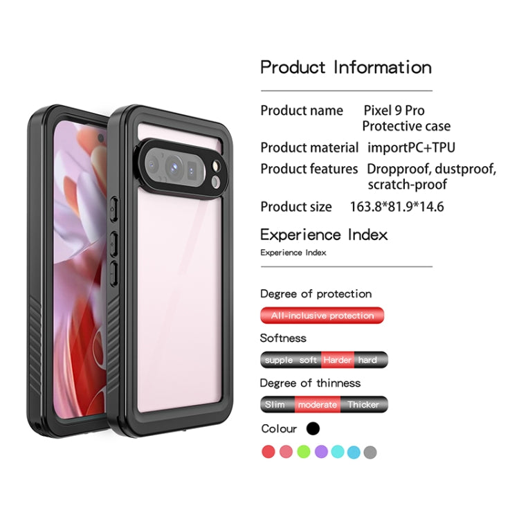 For Google Pixel 9 Pro RedPepper Shockproof IP68 Waterproof PC + TPU Protective Case(Black)