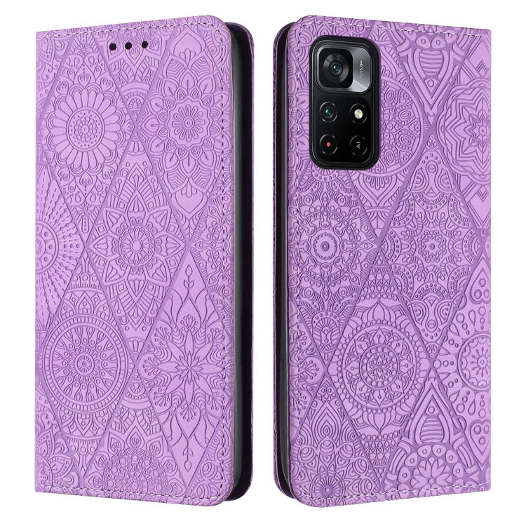 Ethnic Embossed Adsorption Leather Phone Case, For Xiaomi Poco X4 Pro 5G, For Xiaomi Redmi 10, For Xiaomi Poco M4 Pro 5G, For Xiaomi 11 Lite