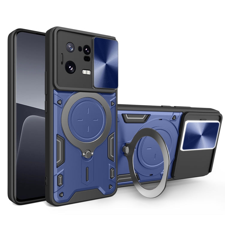 CD Texture Sliding Camshield Magnetic Holder Phone Case, For Xiaomi 13 Lite / Civi 2 5G, For Xiaomi 13 Pro, For Xiaomi 13, For Xiaomi 12T / 12T Pro