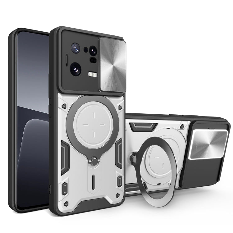 CD Texture Sliding Camshield Magnetic Holder Phone Case, For Xiaomi 13 Lite / Civi 2 5G, For Xiaomi 13 Pro, For Xiaomi 13, For Xiaomi 12T / 12T Pro