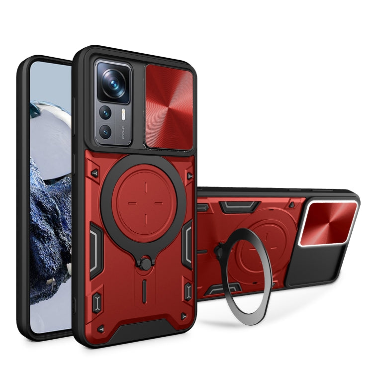 CD Texture Sliding Camshield Magnetic Holder Phone Case, For Xiaomi 13 Lite / Civi 2 5G, For Xiaomi 13 Pro, For Xiaomi 13, For Xiaomi 12T / 12T Pro