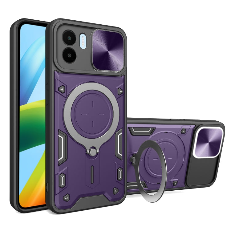 CD Texture Sliding Camshield Magnetic Holder Phone Case, For Xiaomi Poco M5 5G, For Xiaomi Redmi A1 4G, For Xiaomi Redmi Note 11 Global, For Xiaomi Redmi K40S / Poco F4