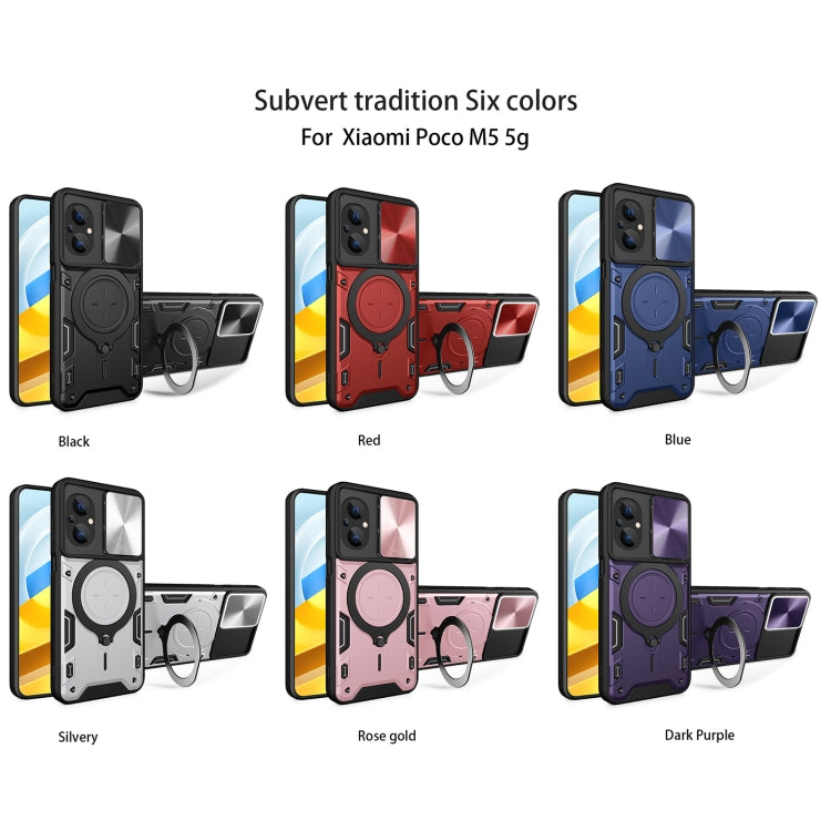 CD Texture Sliding Camshield Magnetic Holder Phone Case, For Xiaomi Poco M5 5G, For Xiaomi Redmi A1 4G, For Xiaomi Redmi Note 11 Global, For Xiaomi Redmi K40S / Poco F4