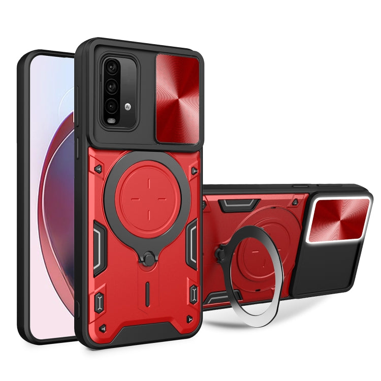 CD Texture Sliding Camshield Magnetic Holder Phone Case, For Xiaomi 11T, For Xiaomi Mi 11 Lite 4G / 5G, For Xiaomi Redmi Note 9 4G