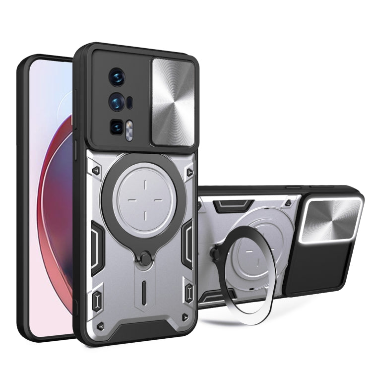 CD Texture Sliding Camshield Magnetic Holder Phone Case, For Xiaomi Redmi Note 13 Pro 5G, For Xiaomi 13T / Redmi K60 Ultra, For Xiaomi Redmi Note 12 Turbo, For Xiaomi Poco F5 Pro/Redmi K60
