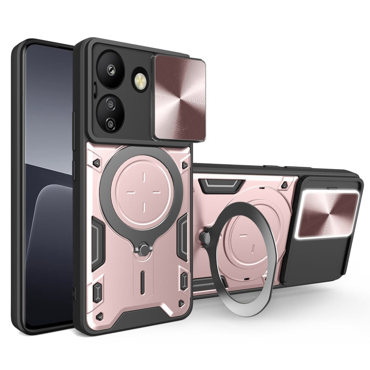 CD Texture Sliding Camshield Magnetic Holder Phone Case, For Xiaomi Redmi A3, For Xiaomi Redmi 13C 5G Global, For Xiaomi Redmi Note 13 5G, For Xiaomi Redmi 13C 4G