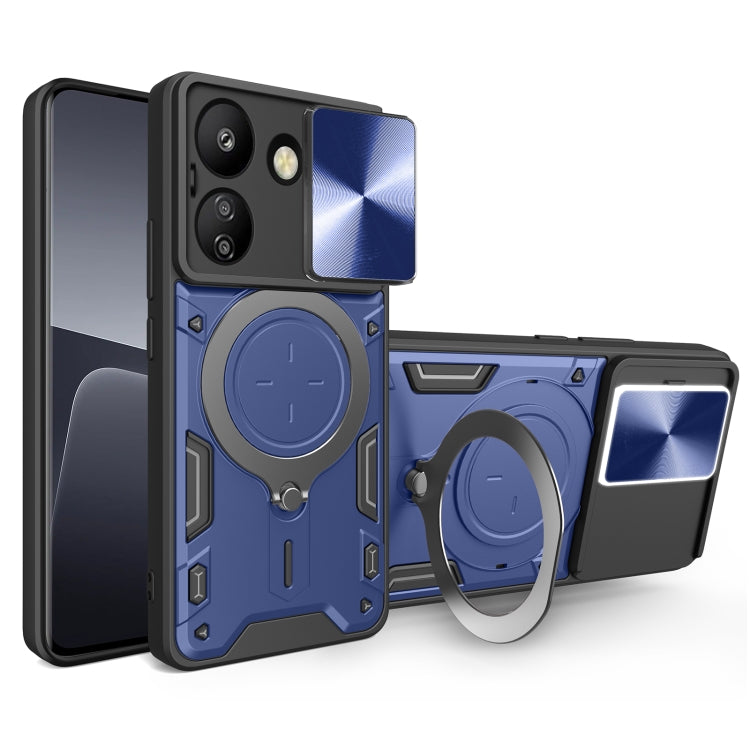 CD Texture Sliding Camshield Magnetic Holder Phone Case, For Xiaomi Redmi A3, For Xiaomi Redmi 13C 5G Global, For Xiaomi Redmi Note 13 5G, For Xiaomi Redmi 13C 4G