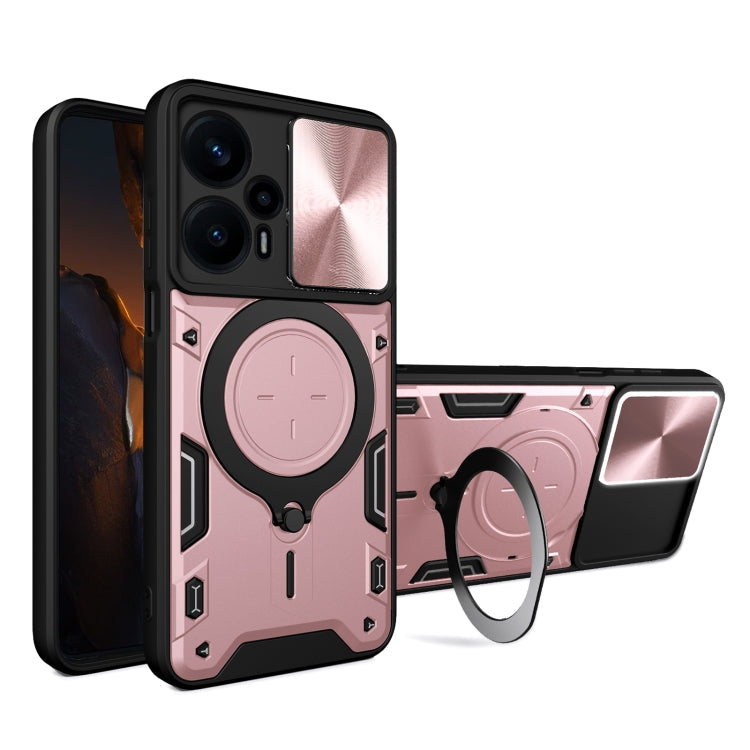 CD Texture Sliding Camshield Magnetic Holder Phone Case, For Xiaomi Redmi Note 13 Pro 5G, For Xiaomi 13T / Redmi K60 Ultra, For Xiaomi Redmi Note 12 Turbo, For Xiaomi Poco F5 Pro/Redmi K60