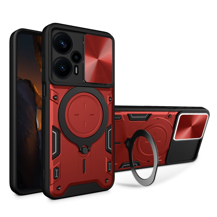 CD Texture Sliding Camshield Magnetic Holder Phone Case, For Xiaomi Redmi Note 13 Pro 5G, For Xiaomi 13T / Redmi K60 Ultra, For Xiaomi Redmi Note 12 Turbo, For Xiaomi Poco F5 Pro/Redmi K60