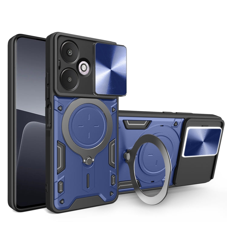 CD Texture Sliding Camshield Magnetic Holder Phone Case, For Xiaomi Redmi A3, For Xiaomi Redmi 13C 5G Global, For Xiaomi Redmi Note 13 5G, For Xiaomi Redmi 13C 4G