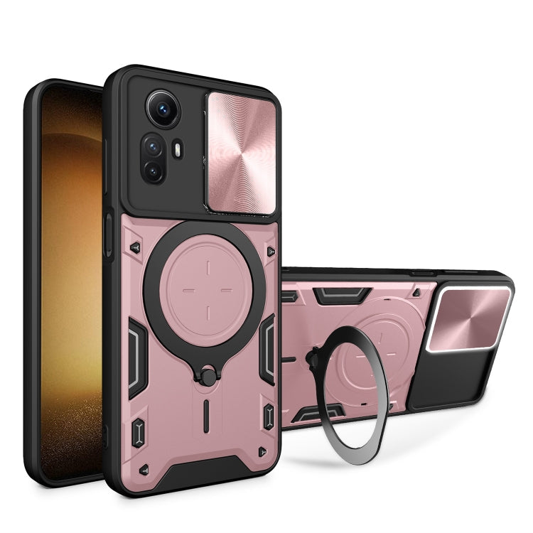 CD Texture Sliding Camshield Magnetic Holder Phone Case, For Xiaomi Redmi Note 12S 4G, For Xiaomi Redmi Note 12 4G, For Xiaomi Redmi Note 12 Pro 5G, For Xiaomi Redmi 12C