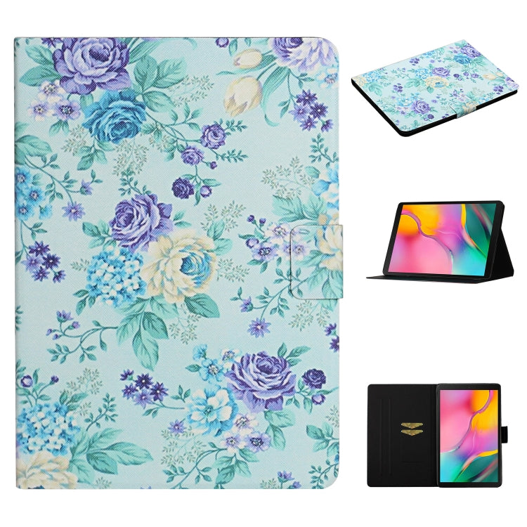 Flower Pattern Horizontal Flip Leather Case with Card Slots & Holder, For Samsung Galaxy Tab S6, For Amazon Kindle Fire 7 (2019), For Amazon Kindle Fire HD 8 (2020), For Amazon Kindle Fire HD 10