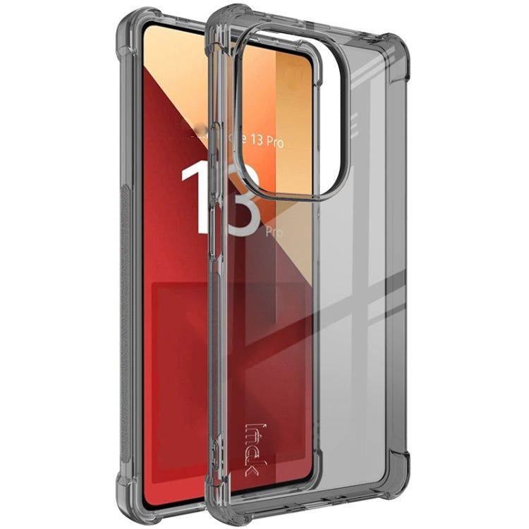 For Xiaomi Redmi Note 13 Pro 4G Global imak Shockproof Airbag TPU Phone Case(Transparent Black)